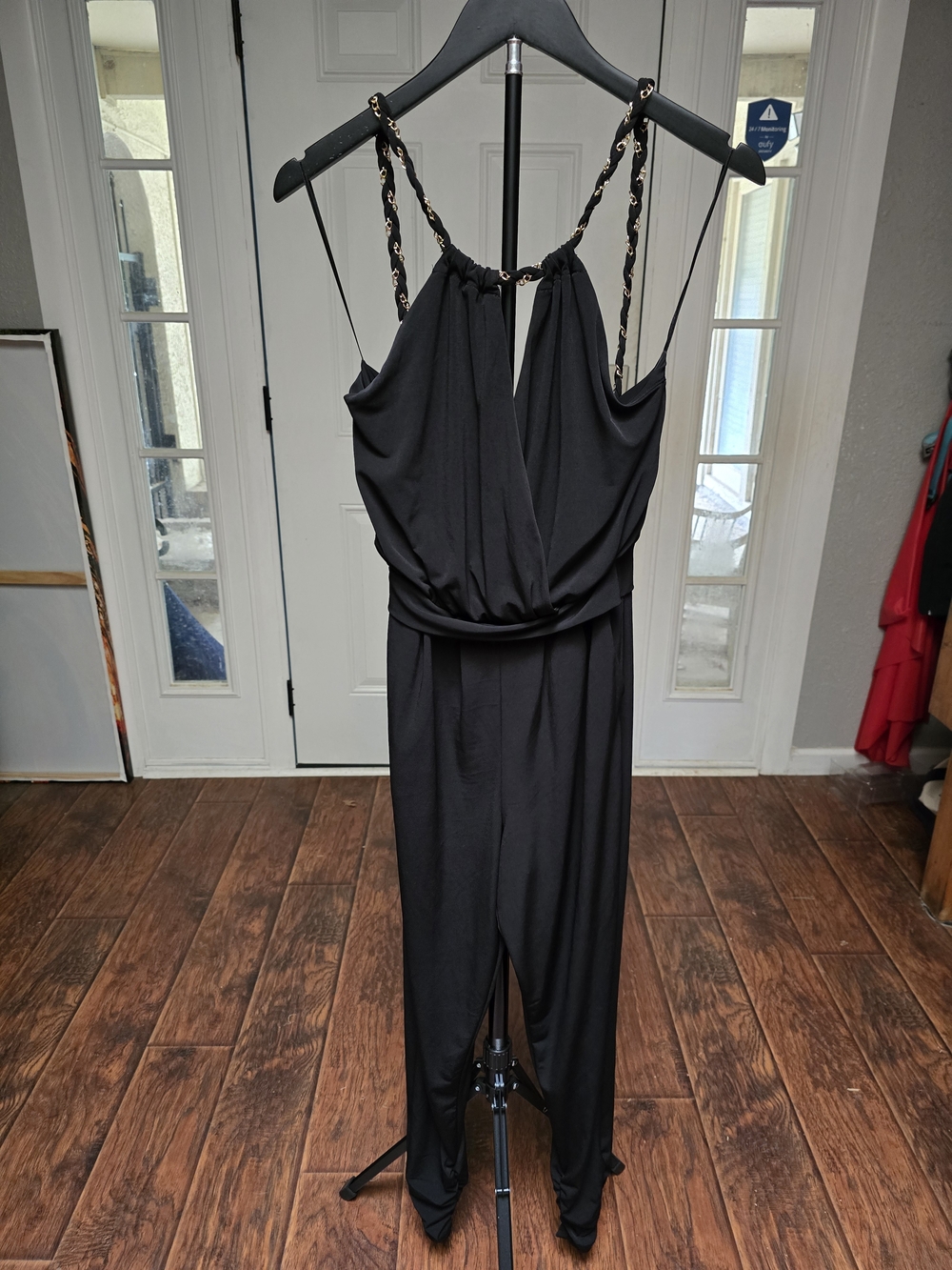Guess Black Chain-Detail Jumpsuit